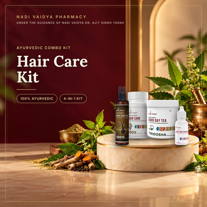 Nadi Vaidya Hair Care Kit – Ayurvedic hair combo with tablet and oil